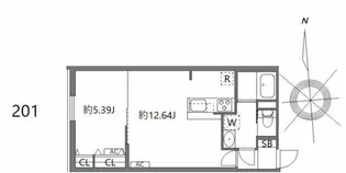 ルオーレ上北沢駅前【2階】の間取り