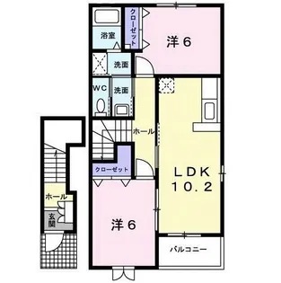 広島県安芸郡熊野町川角3【アパート】の間取り