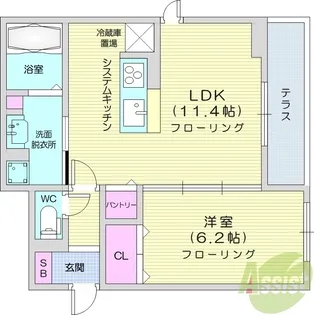 エルタスコ―ト成田町【1階】の間取り