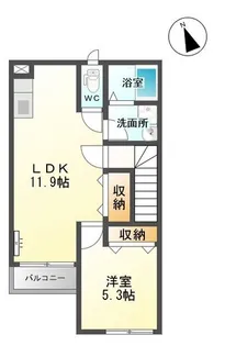 Sunny Place(サニー・プレイス)【2階】の間取り