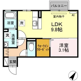 新潟県新潟市西区上新栄町5【アパート】の間取り