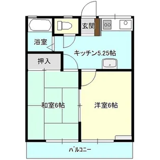 グリーンヒルB【1階】の間取り