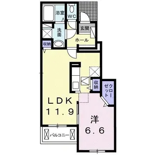 コンフォートVII【1階】の間取り