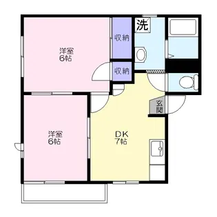 フレグランス山岡C【1階】の間取り