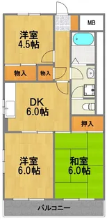 スカイプラザ【1階】の間取り