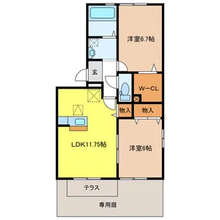 D’grance(ディーグランセ)【1階】の間取り