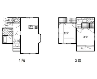 福島県いわき市錦町大島【一戸建】の間取り