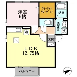 グランペール I【1階】の間取り