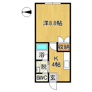 タイムコーポII【1階】の間取り