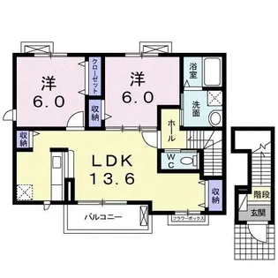 Brookwood【2階】の間取り