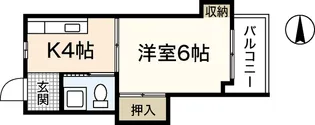 玉井ビル【4階】の間取り