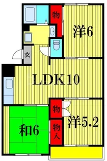 クイーンズヒル常盤平I【3階】の間取り