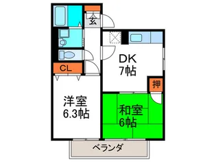 セジュ-ル悠の間取り