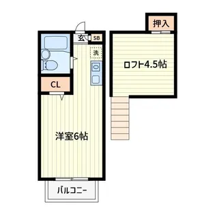 ハートインアスカ【1階】の間取り