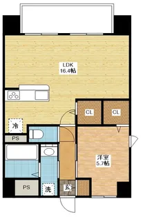 グランドステージ西山【4階】の間取り