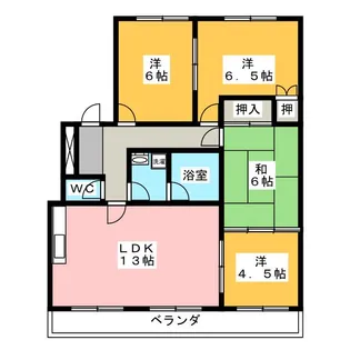 ドゥナーレ藤が丘【4階】の間取り