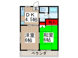 コスモロイヤル【2階】の間取り