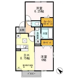 フルール シャン【1階】の間取り