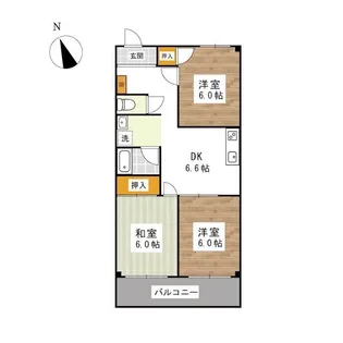 エルジュ熊本駅西【2階】の間取り