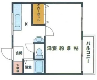 イーズマンション1【2階】の間取り