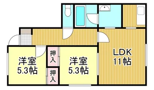 ハイツフラワー【2階】の間取り