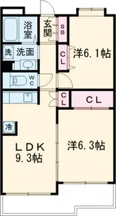 PLENDY‐HILLS高幡不動【2階】の間取り