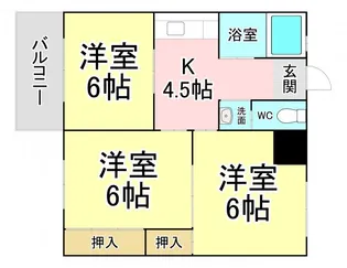 福岡県北九州市八幡東区石坪町【マンション】の間取り