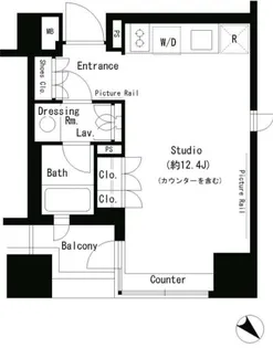 パークアクシス溜池山王【7階】の間取り