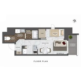 東京都北区東十条2【マンション】の間取り