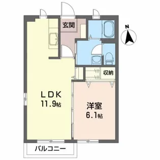 EKハイツB【2階】の間取り