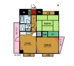 ハプスコート【3階】の間取り