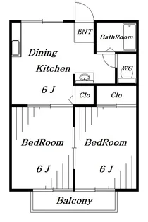 ドミール穴川【1階】の間取り