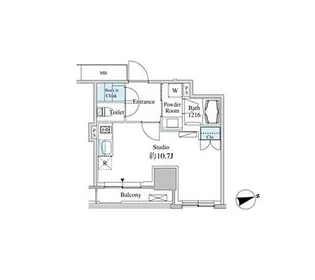 ベルファース芝浦タワー【4階】の間取り