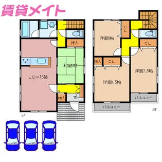 三重県四日市市茂福町【一戸建】の間取り