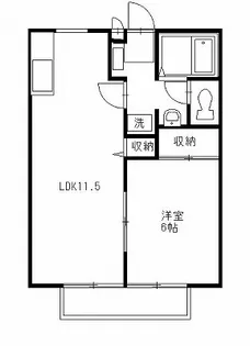 菊地ハイツG【1階】の間取り