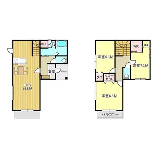 静岡県沼津市下香貫【一戸建】の間取り