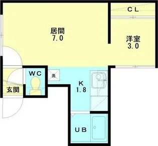 アイアール中の島I【4階】の間取り