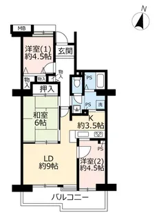URルミナス箕面の森三番街【3階】の間取り