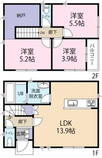 徳島県阿南市見能林町青木【一戸建】の間取り