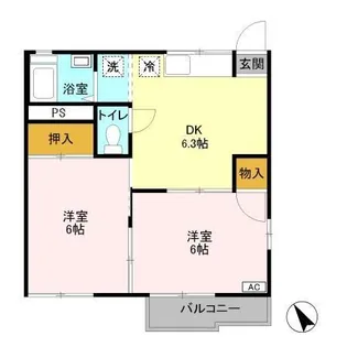 千葉県東金市東金【アパート】の間取り