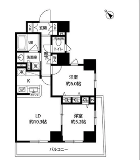 ルクレ日本橋馬喰町【7階】の間取り