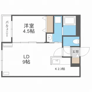 ウエリスアーバン円山北3条【2階】の間取り