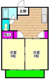 2DKの間取り画像