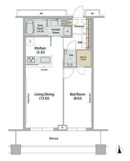 品川ハートビュータワー【22階】の間取り