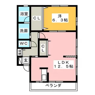グレイスライフ高畑【1階】の間取り