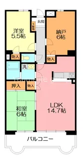 サンジュネス湘南【5階】の間取り