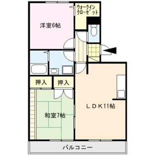 ドミールパーク江崎【1階】の間取り