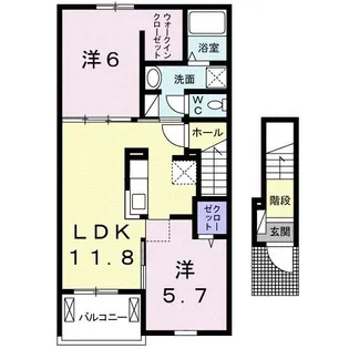 セレーブル浅江【2階】の間取り