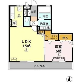 スカイプラザ【1階】の間取り