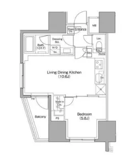 ザ・パークハビオ本郷菊坂【10階】の間取り